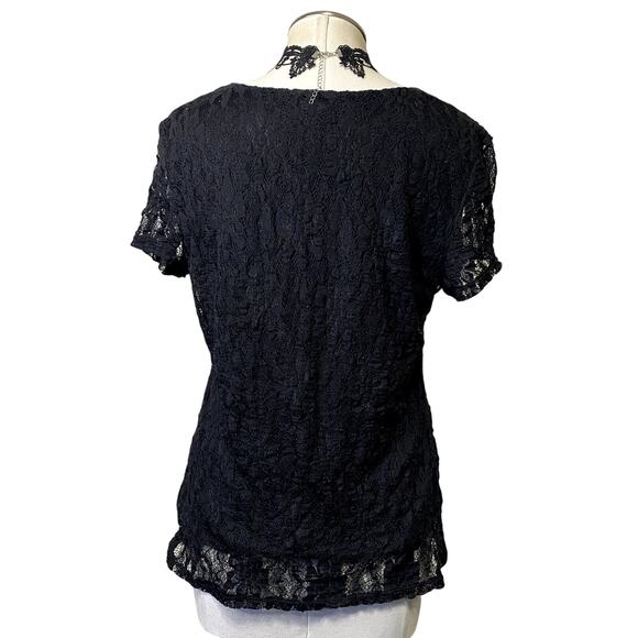 Cato Lace Gothic Blouse Whimsygoth Ruffle Dark Fairy Core - Picture 9 of 13